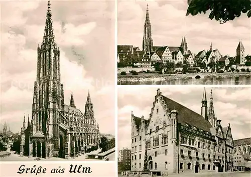 AK / Ansichtskarte Ulm Donau Muenster Rathaus Kat. Ulm