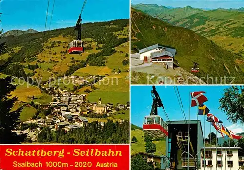 AK / Ansichtskarte Saalbach Hinterglemm Schamberg Seilbahn Jumbogondel Bergstation Alpenpanorama Kat. Saalbach Hinterglemm