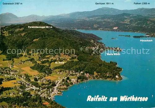 AK / Ansichtskarte Reifnitz Woerthersee mit Alpen Fliegeraufnahme Kat. Maria Woerth