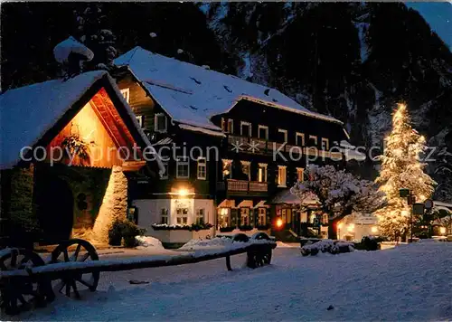 AK / Ansichtskarte Badgastein Winterzauber im Gruenen Baum Hotel zur Weihnachtszeit Christbaum Kat. Bad Gastein