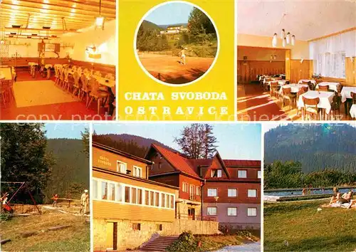 AK / Ansichtskarte Ostravice Chata Svoboda Restaurant Tennisplatz Freibad