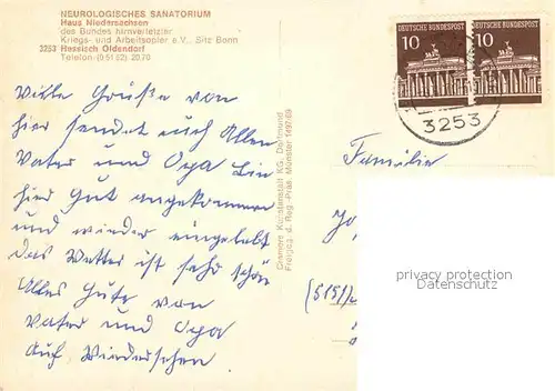 AK / Ansichtskarte Hessisch Oldendorf Sanatorium Haus Niedersachsen Fliegeraufnahme Kat. Hessisch Oldendorf