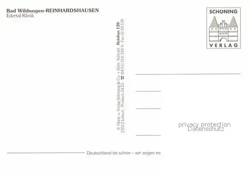 AK / Ansichtskarte Reinhardshausen Edertal Klinik  Kat. Bad Wildungen