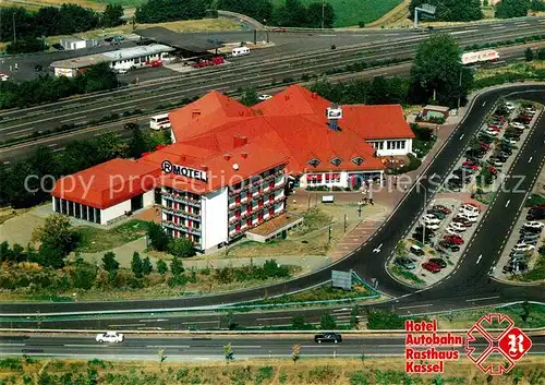 AK / Ansichtskarte Kassel Fliegeraufnahme Hotel Autobahnrasthof Kat. Kassel