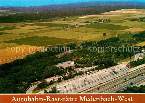 AK / Ansichtskarte Medenbach Dillkreis Fliegeraufnahme Autobahn Raststaette A3 Kat. Breitscheid