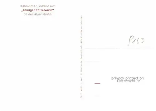 AK / Ansichtskarte Oberaudorf Gashof Feuriger Tatzelwurm Kat. Oberaudorf
