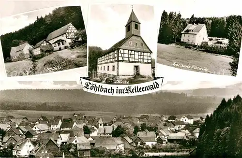 AK / Ansichtskarte Loehlbach Muehle Forsthaus Kirche  Kat. Haina (Kloster)