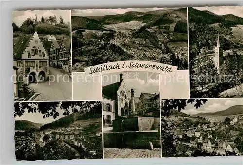 AK / Ansichtskarte Schiltach Rathaus Brunnen Teilansicht Kirche  Kat. Schiltach Schwarzwald