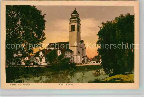 AK / Ansichtskarte Kehl Rhein Katholische Kirche Kat. Kehl