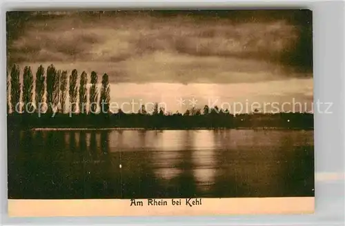 AK / Ansichtskarte Kehl Rhein Rheinpartie am Abend Kat. Kehl