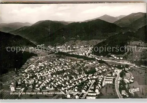 AK / Ansichtskarte Wolfach Fliegeraufnahme Kat. Wolfach Schwarzwald