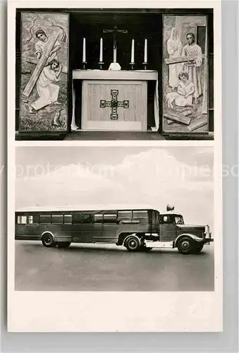 AK / Ansichtskarte Koenigstein Taunus Missionswagen der Ostpriesterhilfe Altar Kat. Koenigstein im Taunus