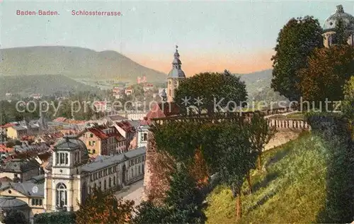 AK / Ansichtskarte Baden Baden Schlossterrasse Kat. Baden Baden