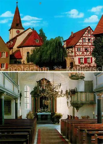 AK / Ansichtskarte Reichenschwand Evangelische Kirche Pfarrhaus  Kat. Reichenschwand