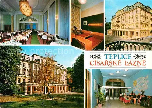 AK / Ansichtskarte Teplice Cisarske Lazne Hotel Restaurant Kat. Teplice