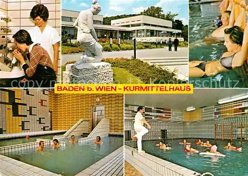 AK / Ansichtskarte Baden Wien Kurmittelhaus Wassergymnastik Kuranwendungen Statue Kat. Baden