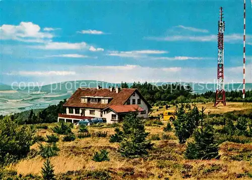 AK / Ansichtskarte Hausen Witzenhausen Berggasthaus Hoher Meissner Sendemast Kat. Hessisch Lichtenau