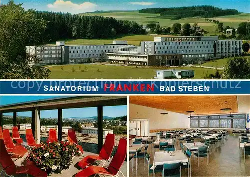 AK / Ansichtskarte Bad Steben Sanatorium Franken Kurklinik Terrasse Speisesaal Kat. Bad Steben
