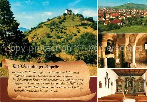 AK / Ansichtskarte Rottenburg Neckar Wurmlinger Bergkapelle Geschichte Kat. Rottenburg am Neckar