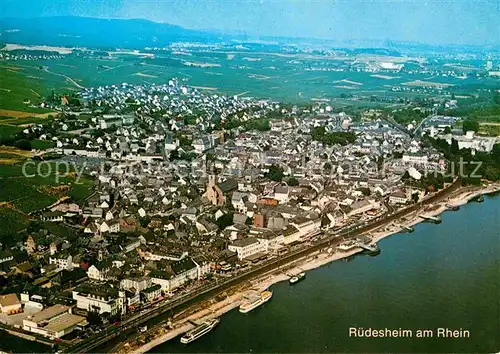 AK / Ansichtskarte Ruedesheim Rhein Fliegeraufnahme Kat. Ruedesheim am Rhein