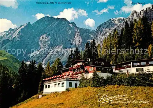 AK / Ansichtskarte Muehlbach Hochkoenig Alpengasthof Rupertihaus Wetterwand Kat. Muehlbach am Hochkoenig