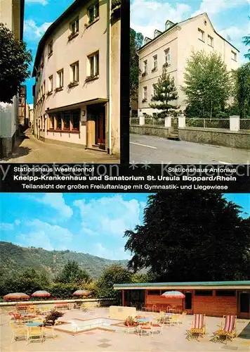 AK / Ansichtskarte Boppard Rhein Kneipp Krankenhaus Sanatorium Sankt Ursula Kat. Boppard