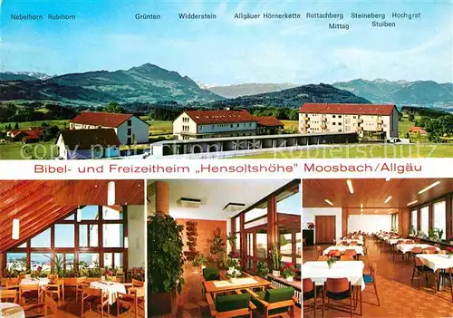 AK / Ansichtskarte Moosbach Kempten Bibelheim Hensoltshoehe Panorama Kat. Sulzberg