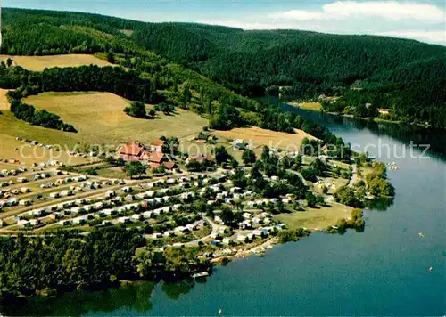 AK / Ansichtskarte Schmittlotheim Fliegeraufnahme Zeltplatz Asel Edersee Kat. Voehl