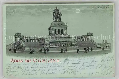 AK / Ansichtskarte Coblenz Koblenz Provinzial Denkmal Kaiser Wilhelm I Kat. Koblenz Rhein