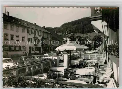 AK / Ansichtskarte Wolfach Hauptstrasse Cafeterrasse Kat. Wolfach Schwarzwald