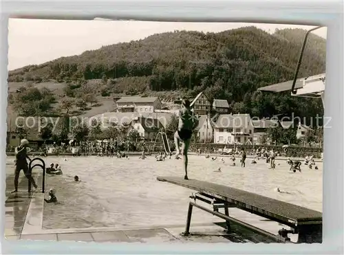 AK / Ansichtskarte Wolfach Schwimmbad mit Hotel Garni Kat. Wolfach Schwarzwald