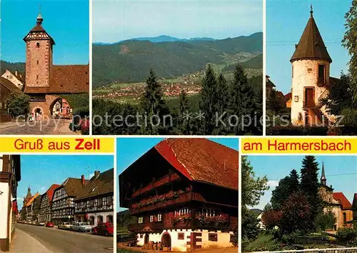 AK / Ansichtskarte Zell Harmersbach Hirschtuermle Storchenturm Wallfahrtskirche   Kat. Zell am Harmersbach