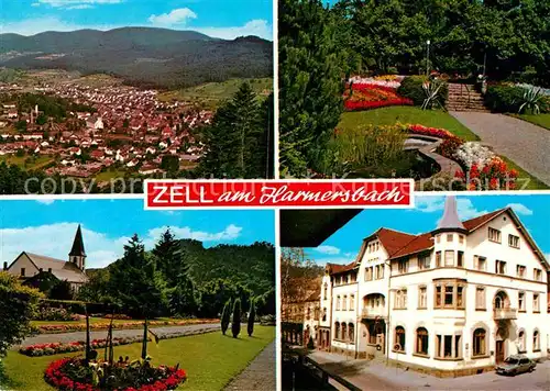 AK / Ansichtskarte Zell Harmersbach Gesamtansicht Kurgarten Hotel Hirsch Kat. Zell am Harmersbach