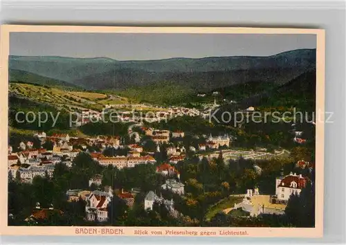 AK / Ansichtskarte Baden Baden Blick vom Friesenberg  Kat. Baden Baden