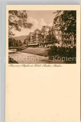 AK / Ansichtskarte Baden Baden Hotel Stephanie Kat. Baden Baden