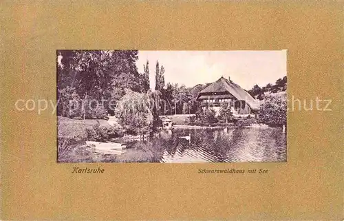 AK / Ansichtskarte Karlsruhe Baden Schwarzwaldhaus See