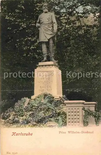 AK / Ansichtskarte Karlsruhe Baden Prinz Wilhelm Denkmal