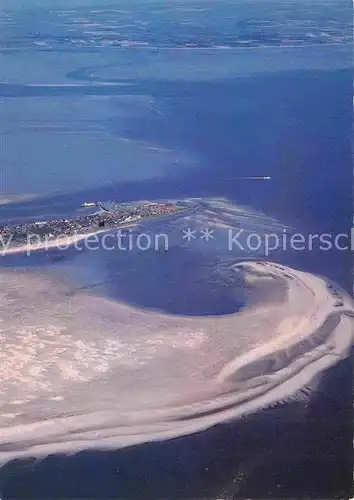 AK / Ansichtskarte Wittduen Amrum Nordseeinsel Kniepsand Saende Priele Insel Foehr Luftaufnahme aus ca. 1400 m Hoehe