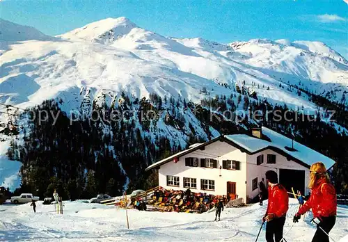 AK / Ansichtskarte Reschen am See Tirol Schihaus Schoeneben Kat. Graun Resia