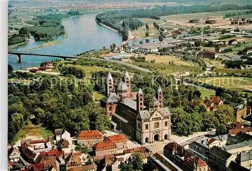 AK / Ansichtskarte Speyer Rhein Fliegeraufnahme mit Dom Kat. Speyer