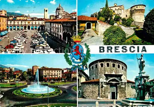 AK / Ansichtskarte Brescia Piazza della Loggia Il Castello Piazzale della Repubblica Duomo vecchio Kat. Brescia