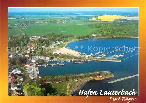 AK / Ansichtskarte Insel Ruegen Hafen Lauterbach Fliegeraufnahme Yachthafen Im Jaich  Kat. Bergen