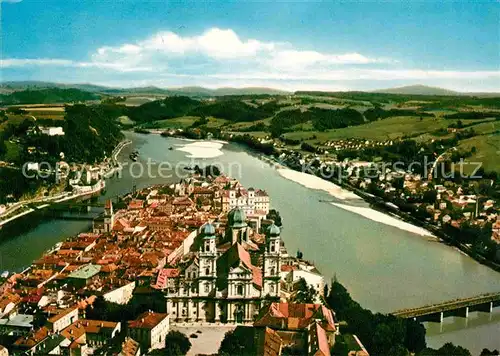 AK / Ansichtskarte Passau Dreiflusseck Dom  Kat. Passau