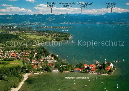 AK / Ansichtskarte Wasserburg Bodensee Fliegeraufnahme  Kat. Wasserburg (Bodensee)