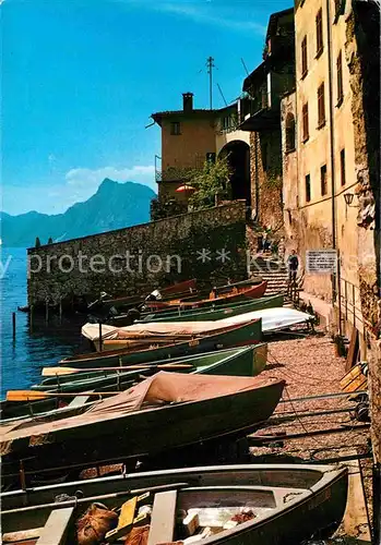AK / Ansichtskarte Gandria Lago di Lugano Haeuserpartie am Luganersee Boote Kat. Gandria