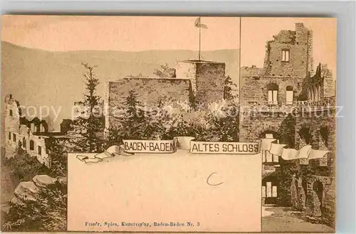 AK / Ansichtskarte Baden Baden Altes Schloss Kat. Baden Baden