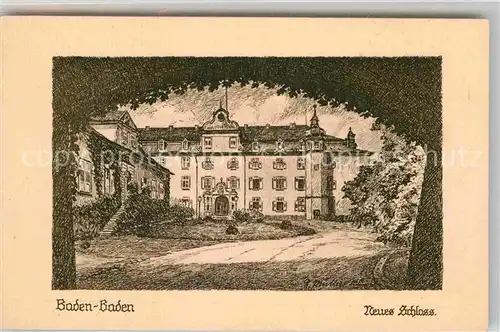 AK / Ansichtskarte Baden Baden Neues Schloss Kat. Baden Baden