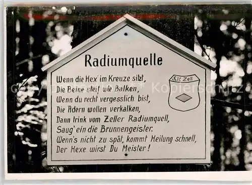 AK / Ansichtskarte Zell Harmersbach Radiumquelle Kat. Zell am Harmersbach