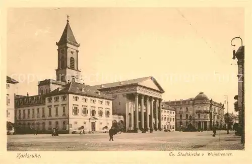 AK / Ansichtskarte Karlsruhe Baden Stadtkirche Weinbrenner