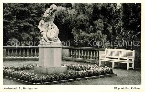 AK / Ansichtskarte Karlsruhe Baden Stadtgarten Denkmal